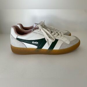 Gola Eagle 86 White/Evergreen/Rose Sneakers with Gum Sole Sz 9 EUC